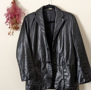 Black Leather Blazer